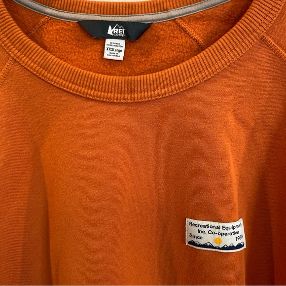 Mens REI Co Op Crew Neck Sweatshirt Orange XXXL - Picture 2 of 6